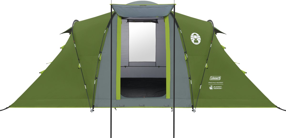 Coleman spruce falls 4 blackout family tent - 4 person tent - blackout - waterproof - green